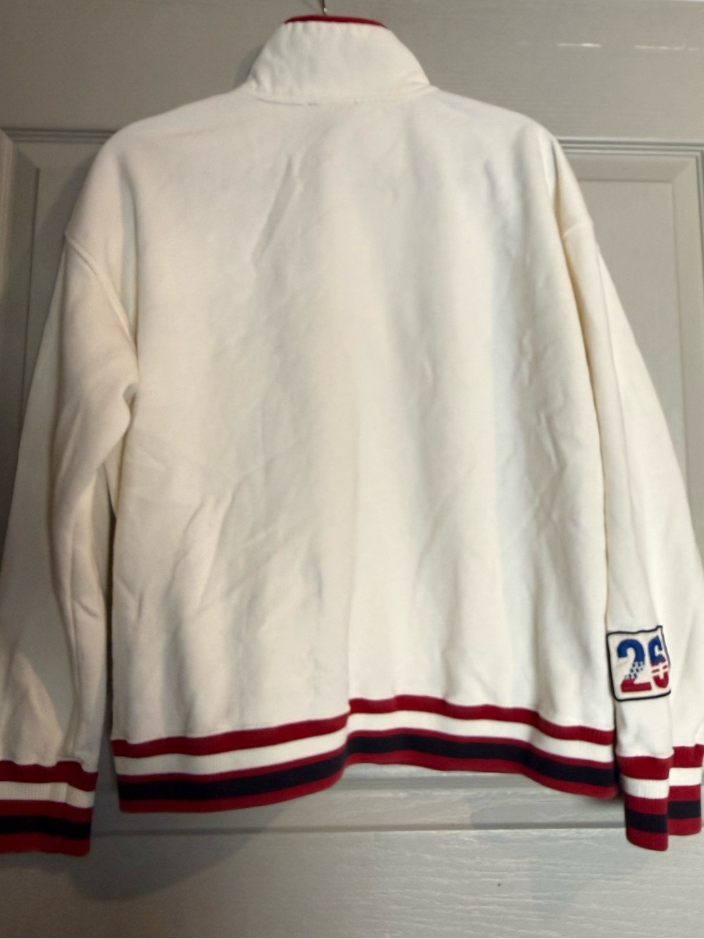 TUCKERNUCK Americana collection Antique White Flag Heiden Quarter Zip - Picture 7 of 8
